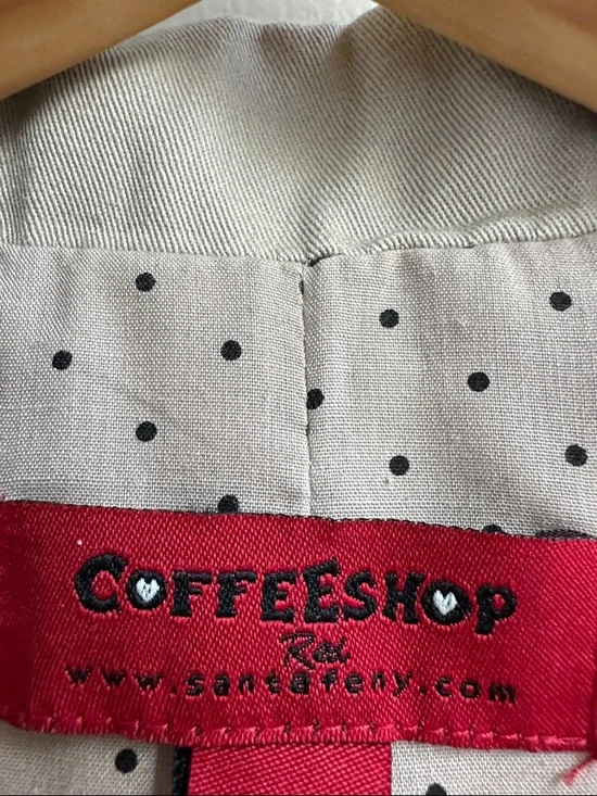 CoffeeShop Light Beige Toggle Trench Coat - Picture 3 of 3